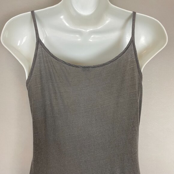 Splendid Dress Ruffle Mini Dropped Waist Sz Small Supima Cotton Gray Lightweight - Picture 7 of 10